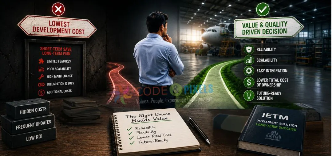 Cost is naturally an important consideration in any project. However, choosing an IETM development partner purely on the lowest quotation can create risks later.