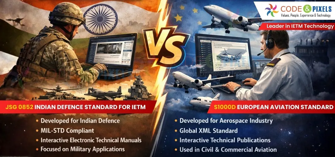 Whether you use S1000D or Indian Standard: Functionally, both deliver IETM documentation. But for Indian Defence shipbuilding projects, JSG 0852 is more practical, more economical, and easier to manage. The key question is not “Which standard sounds bigger?" The real question is “Which standard is suitable, affordable, and sustainable for Indian Defence Shipyards?”