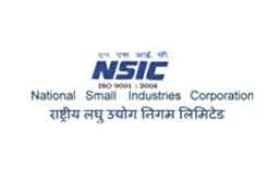 Logo of National Small Industries Corporation (NSIC) with text in English and Hindi