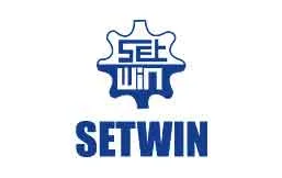 PNG Logo of Set Win, with White and Blue star design.