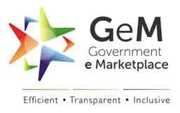 Logo of Government e Marketplace (GeM) with a multicolored star design